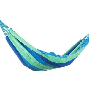 Hängmatta i Bomull 200x80cm – Blå Randig