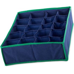 Förvaringslåda till garderob 20-fack 35x28x10cm – Blå