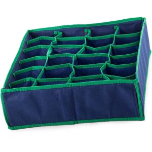 Förvaringslåda till garderob 24-fack 34x30x10cm – Blå