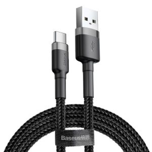 Cafule Kabel USB-C 3 m 2A – Svart