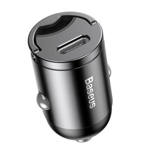 Snabbladdning – Billaddare för mobil USB-Port 30W – Grå
