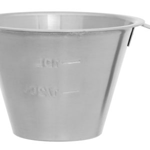 Decilitermått i rostfritt stål