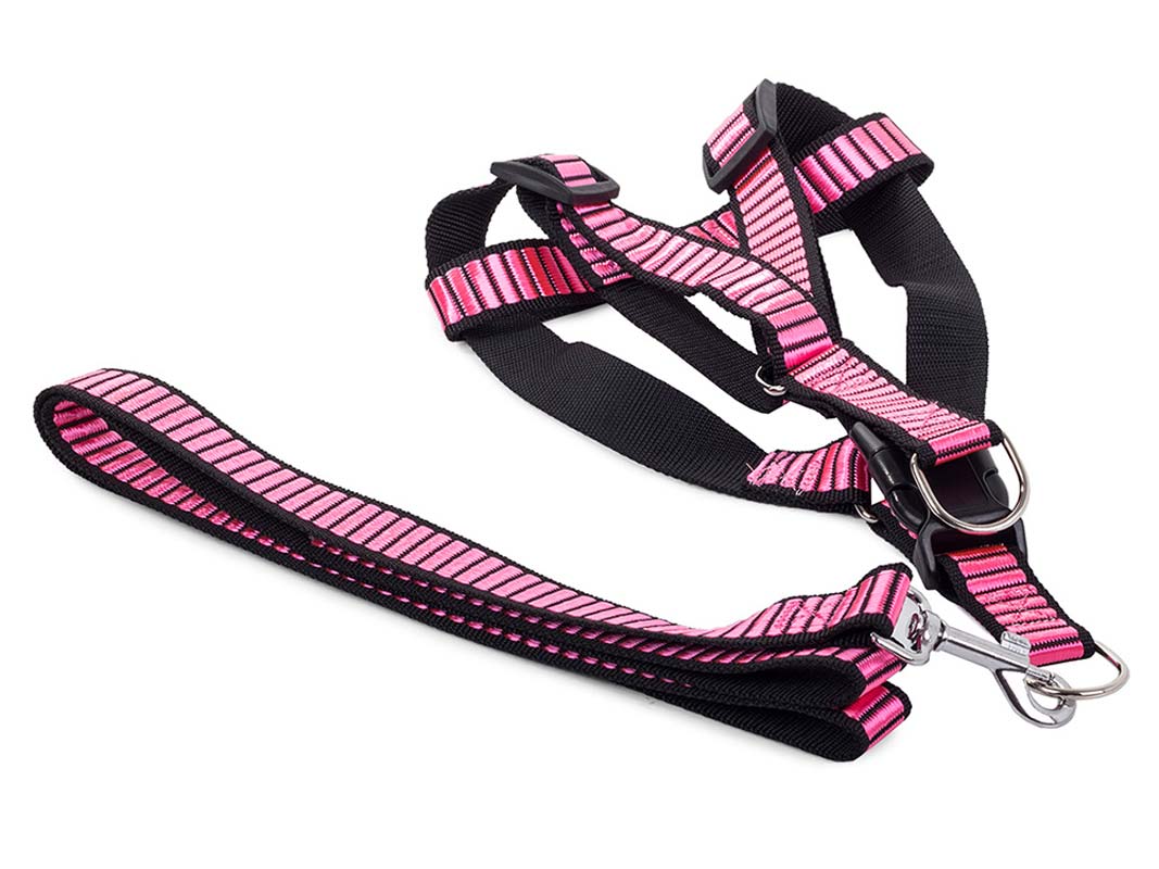 Koppel med sele 125 cm – Strl M – Rosa - Bild 3