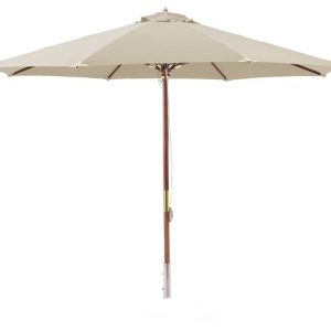Parasoll Lyx 335cm beige/trä Hillerstorp