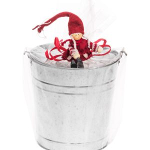 Presentbox med 100 st Värmeljus 4 h – Tomtenisse med flätor