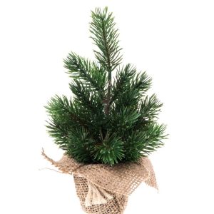 Bordsgran med jutekruka 22 cm