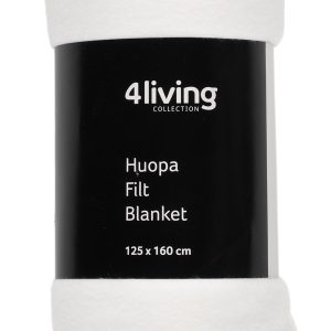 Fleecefilt 125×160 cm – Vit