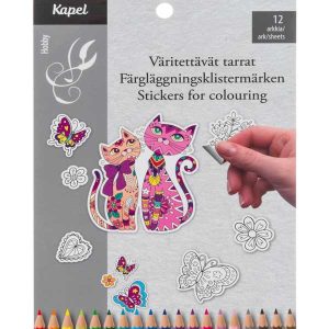 – DIY Klistermärken 12 Ark, Katter