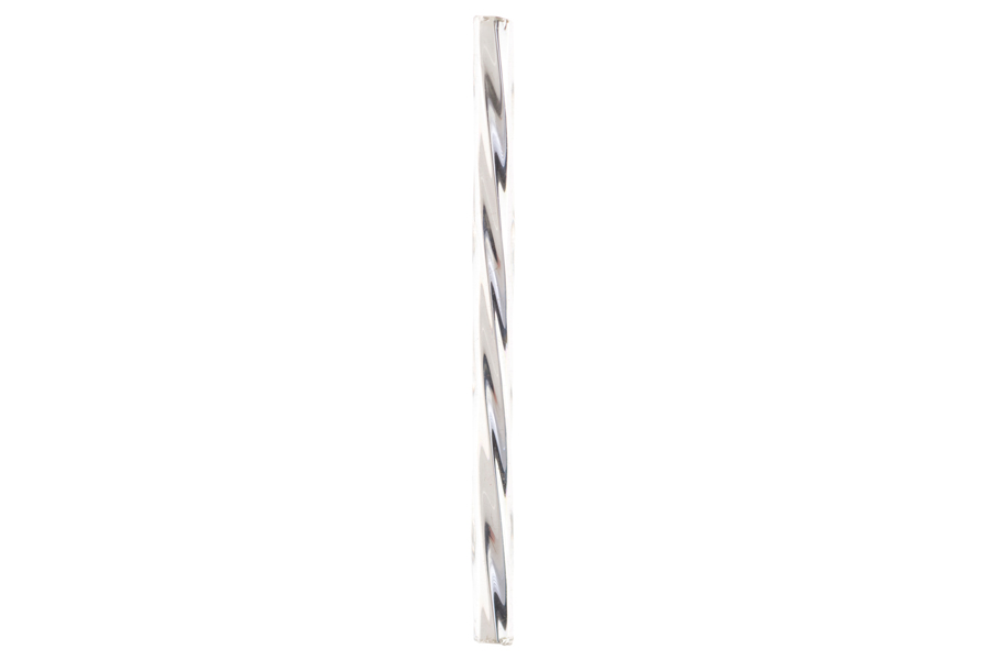 Hobby – Glaspärla Silver Spiral Rör – 50 st x 3,5mm - Bild 3