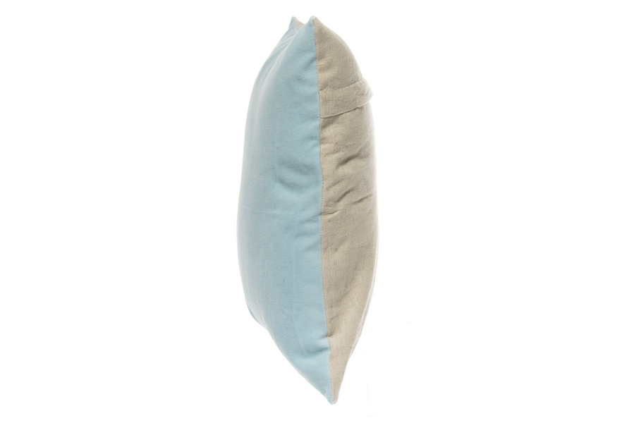 – Prydnadskudde Rustik Sammet Aqua – 45×45 cm - Bild 3