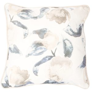 Prydnadskudde Beige pioner 45 x 45 cm