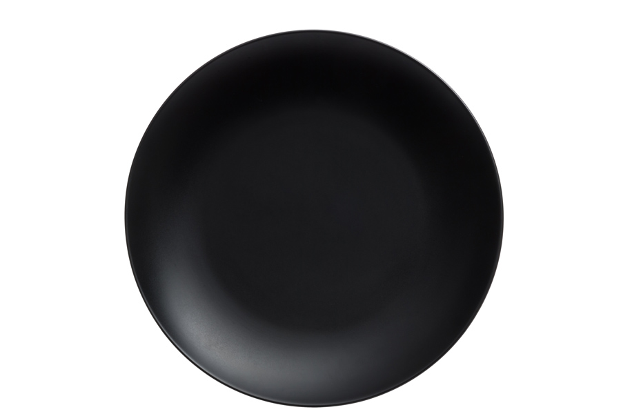 Tallrik i keramik, svart 27 cm