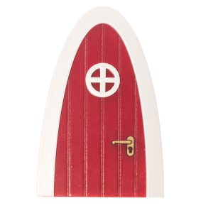 Röd Julnissedörr 15 cm