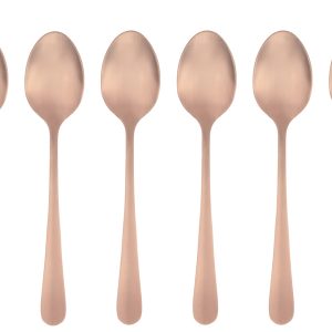 Teskedar, Roséguld set, 6 st