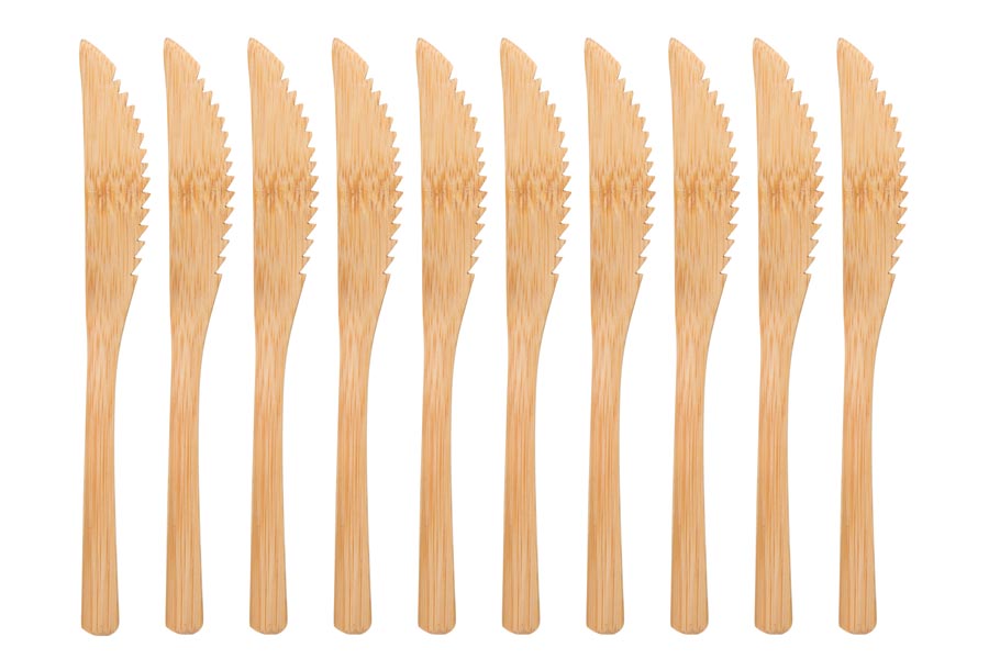 Bordsknivar av bambu 16 cm – 10 pack