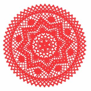 Bordstablett Stjärna 38 cm – Röd