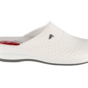 Vita damtofflor med memory foam