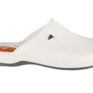 Vita herrtofflor med memory foam