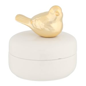 Dekorationsask Fågel Ø 10,5 cm