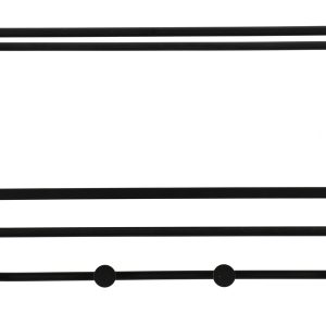 Svart klädhängare med 4 krokar