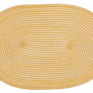 Oval Bordstablett Heini 30 x 45 cm – Gul