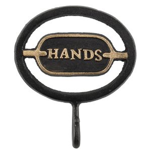 Svart Väggkrok Hands (händer)