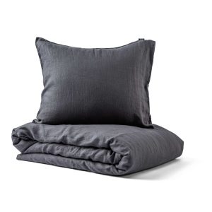Kosta Linnewäfveri Linnea Lin Bäddset Enkel/Kingsize, Mörkgrå