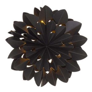 Julstjärna i papper 40 cm – Svart