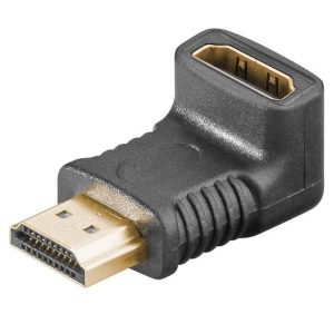 Adapter hona till hane, 270° vinklad guldpläterad
