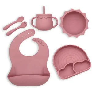 Baby Turtle Silikon Serveringsset Regnbåge
