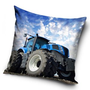 Blå traktor – Kuddfodral 40x40cm