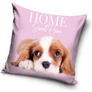 King Charles Spaniel – Kuddfodral 40x40cm – Rosa