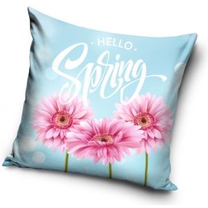 Hello Spring – Kuddfodral 40x40cm – Blå