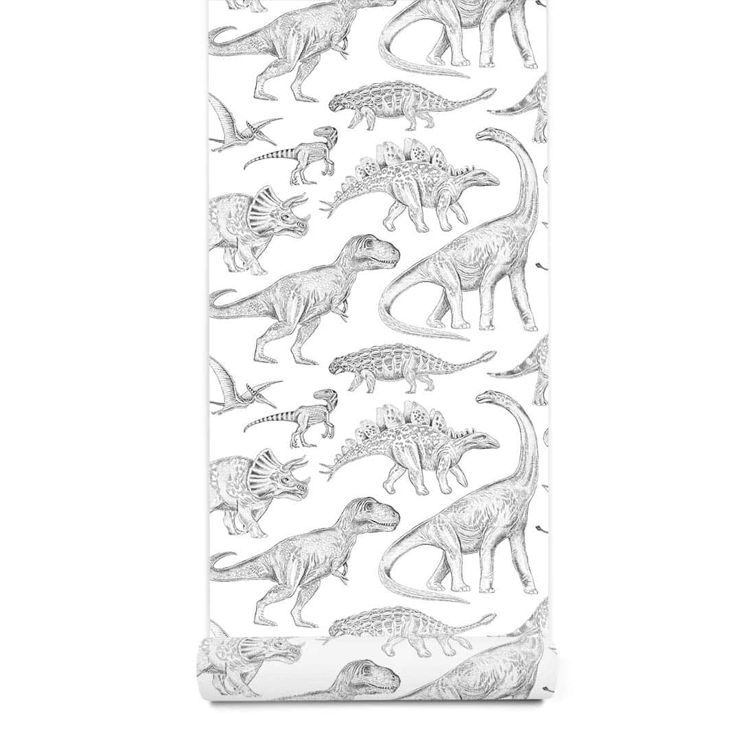 Dino tapet non-woven, vit - Bild 2