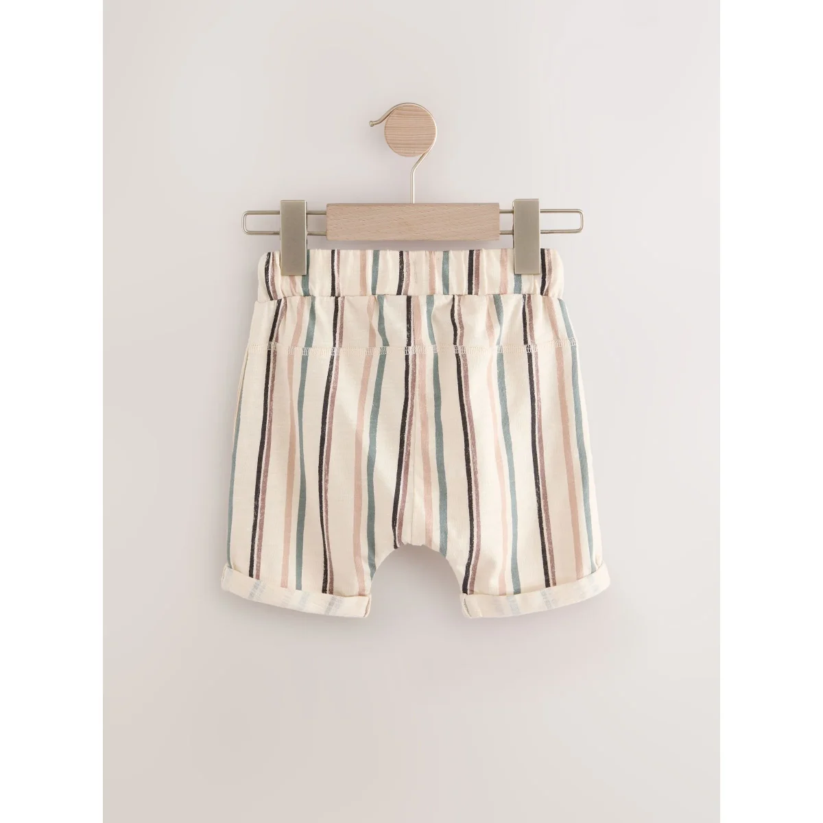 Mineralblå/Randig/Brun – 3-pack Lätta Jerseyshorts (3 månader - 7 år) - Bild 6